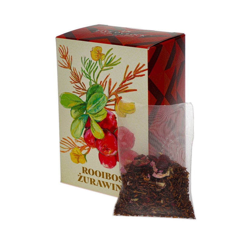 Rooibos Żurawina w Saszetkach do Dzbanka