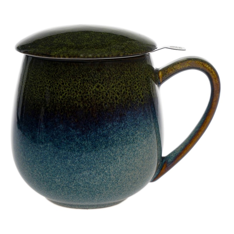 Kubek z Zaparzaczem Saara Light Green Glaze 0,35l